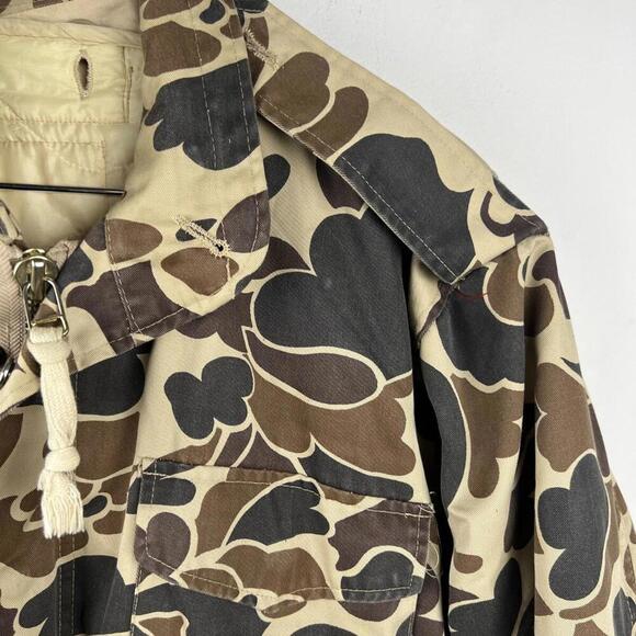Vintage Duck Bay Camo Hunting Jacket L Korea M65/35 Poly Cotton Duck Print - Picture 8 of 9